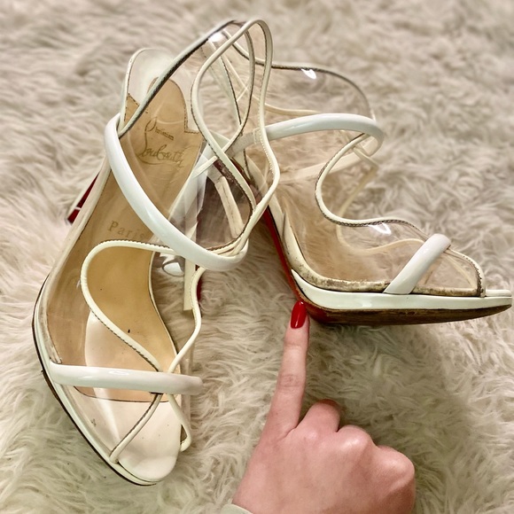 Christian Louboutin Aqua Ronda PVC Heels - Picture 9 of 11